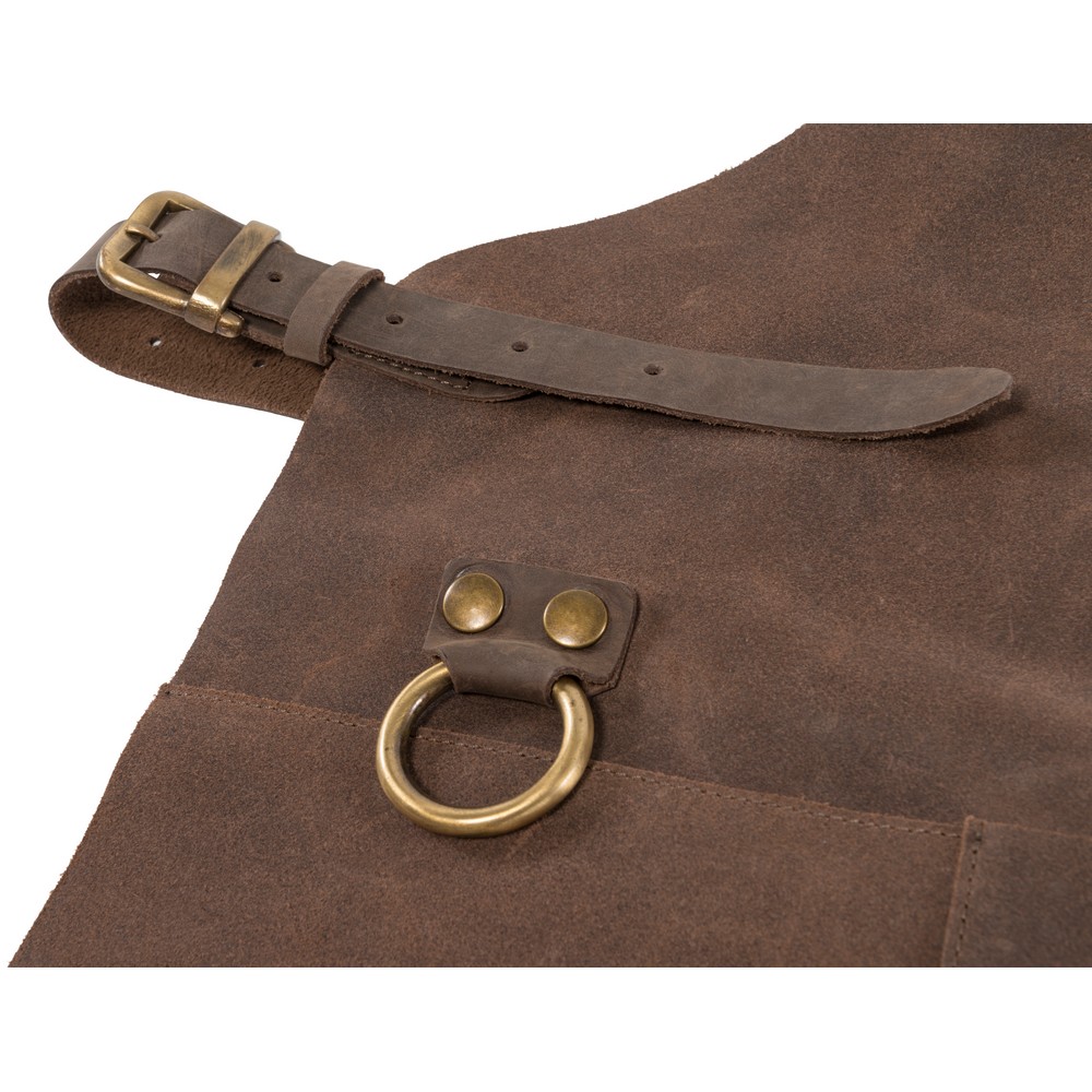 Leder-Schürze in Braun, Ansicht 2