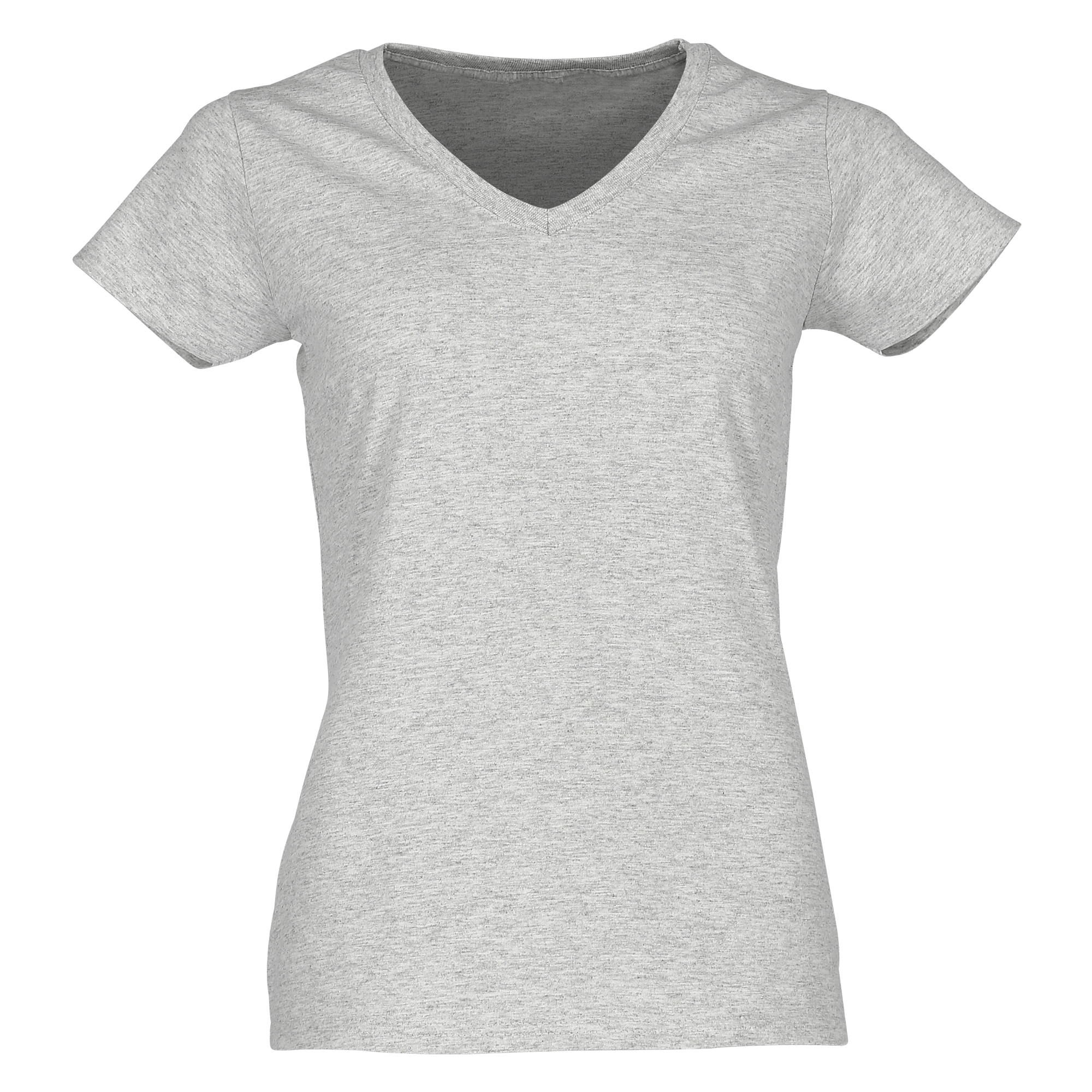Fruit of the Loom Damen Valueweight V-Neck T-Shirt in Graumeliert