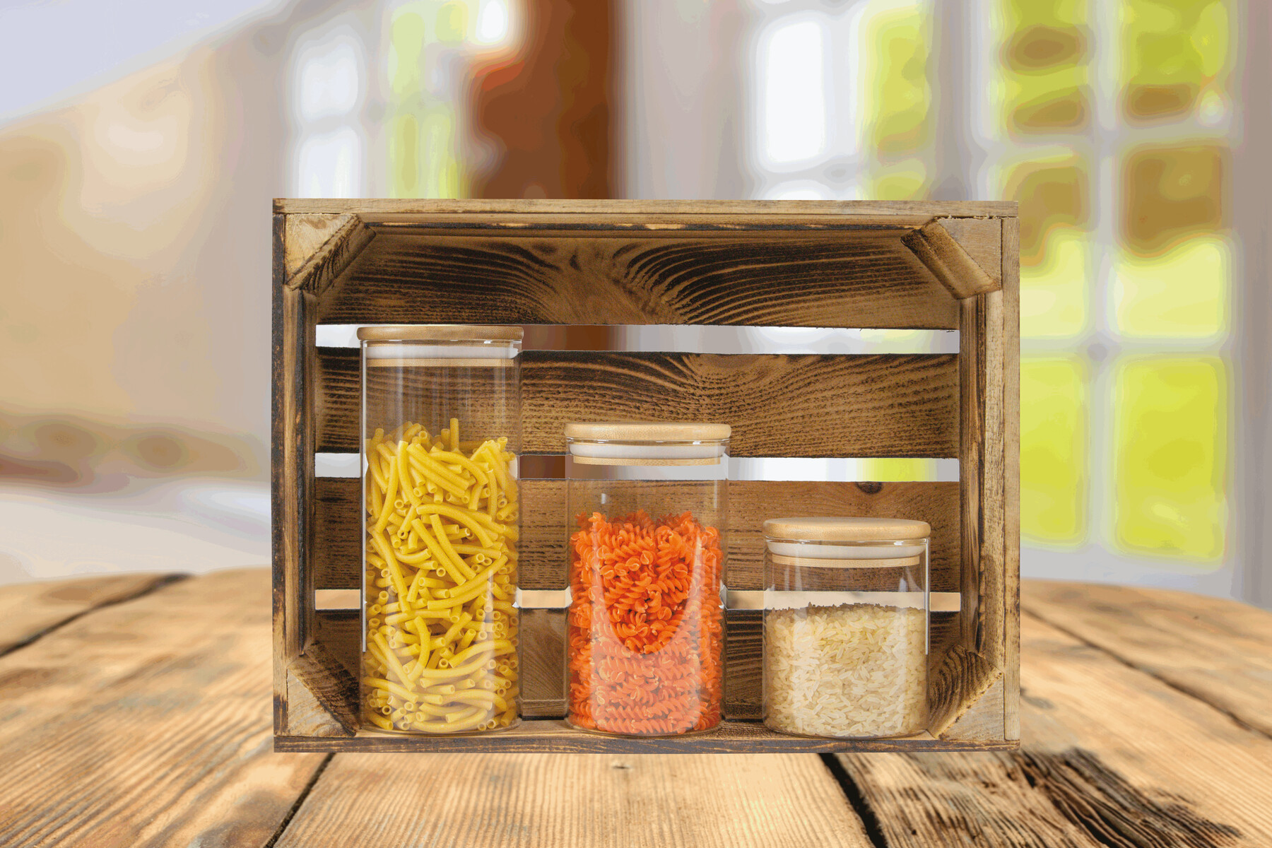Glas-Vorratsdose, Füllmenge ca. 450 ml | Mecozi Storage S