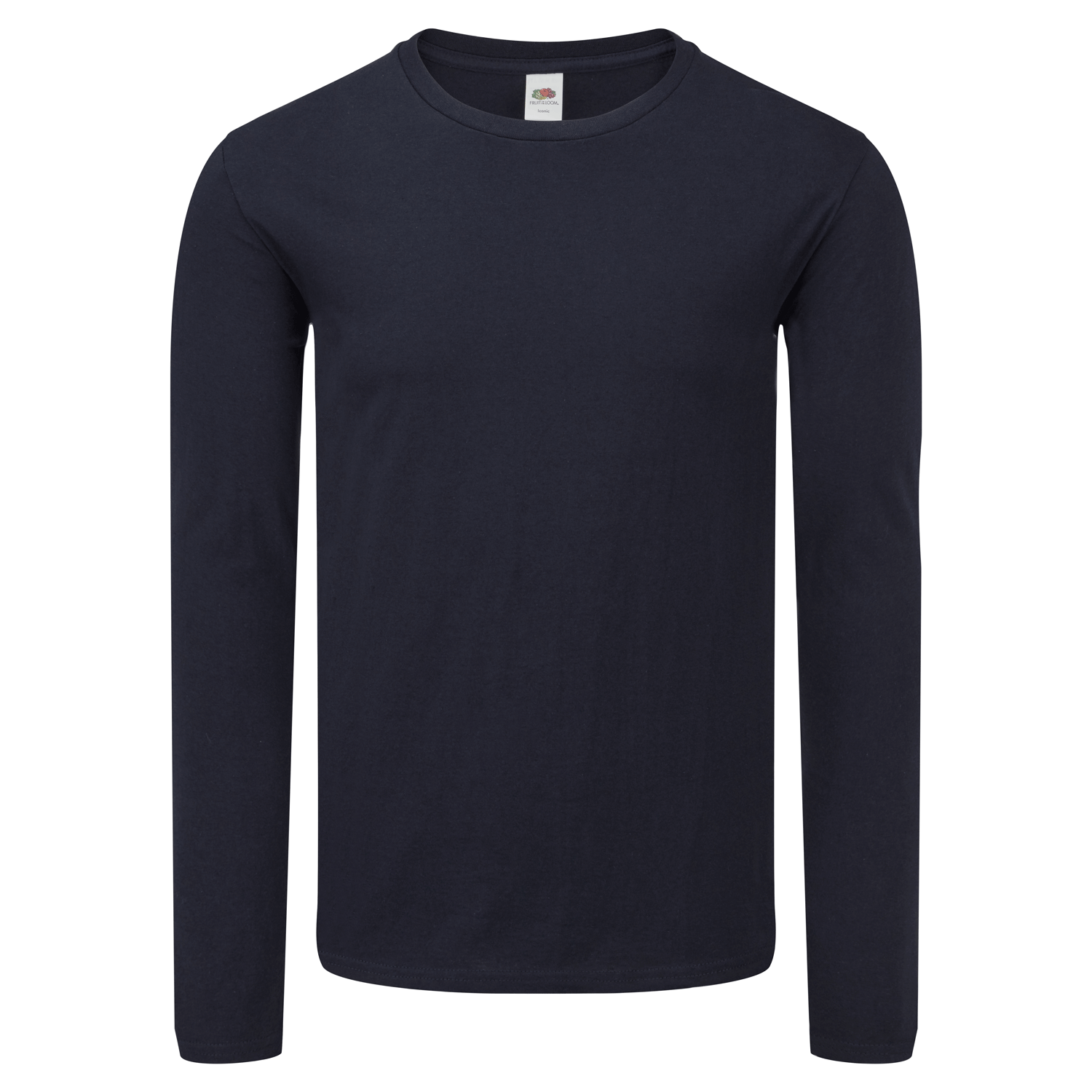 Fruit of the Loom Iconic 150 Classic Langarm T-Shirt in Deep Navy