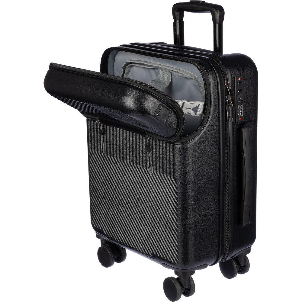 Reisekoffer, Trolley-Tasche, in Schwarz