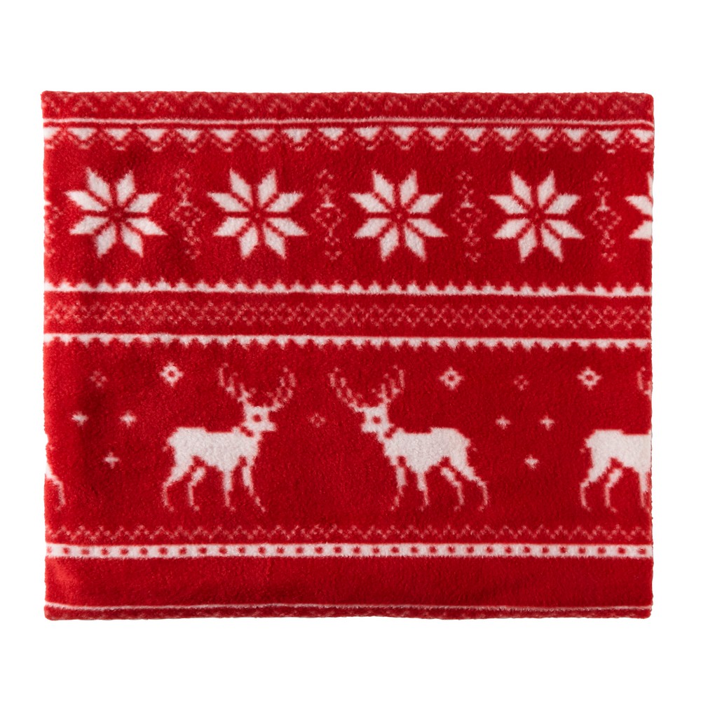 Fleece-Decke in Rot, Ansicht 3