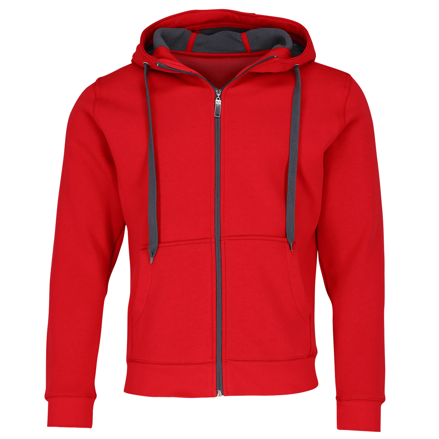 Doubleface Kapuzenjacke in Rot/Carbon