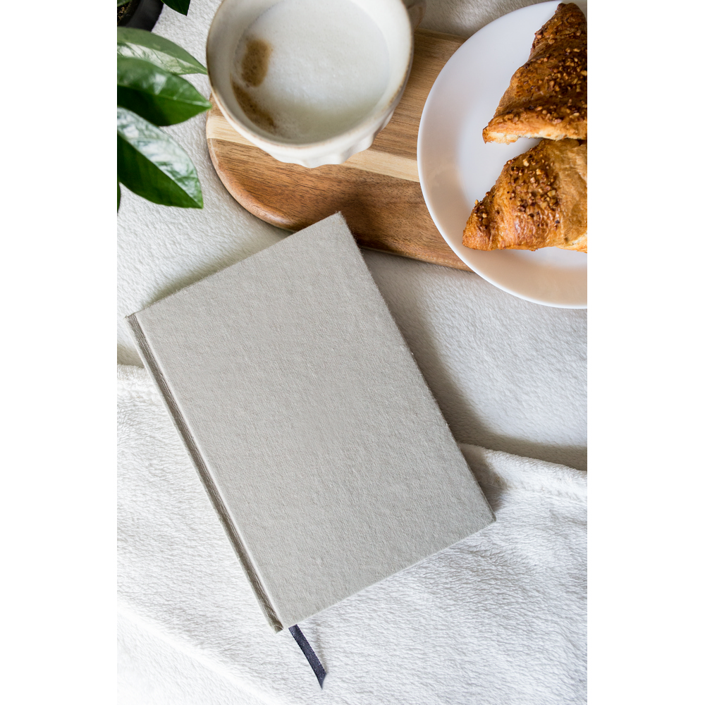 B'RIGHT Notizbuch ca. A5 mit Einband aus recycelter Baumwolle | Tamytrice in Grau, Ansicht 7