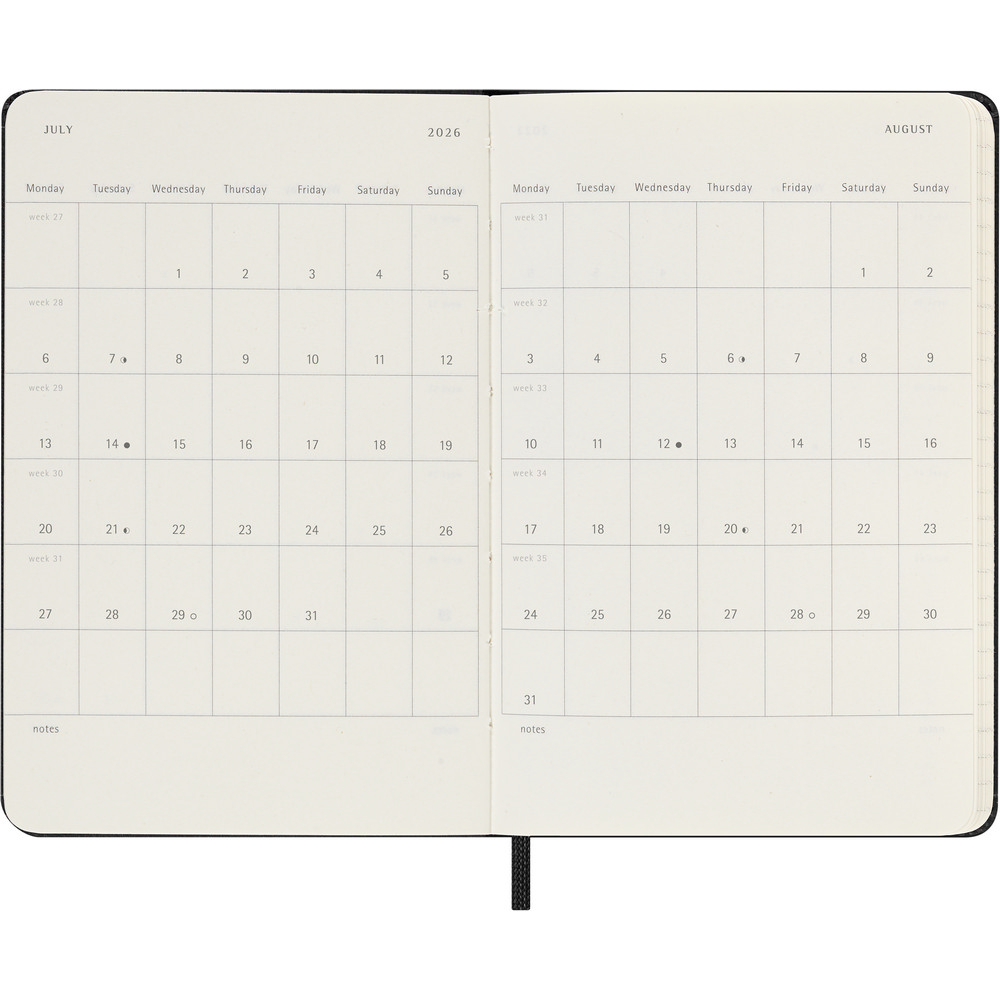 MOLESKINE Wochenkalender in Schwarz, Ansicht 7
