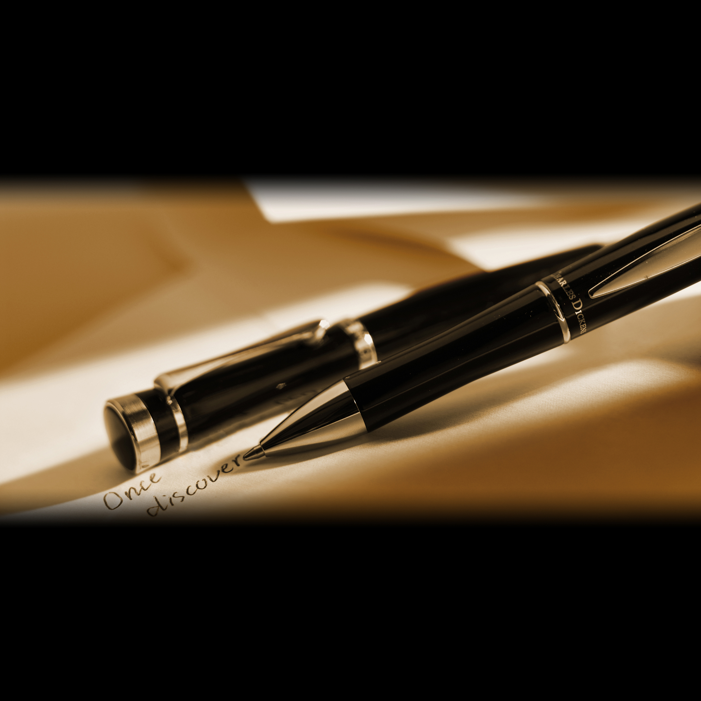 Kugelschreiber Charles Dickens® Kugelschreiber in Box – V1104 in schwarz, Ansicht 3