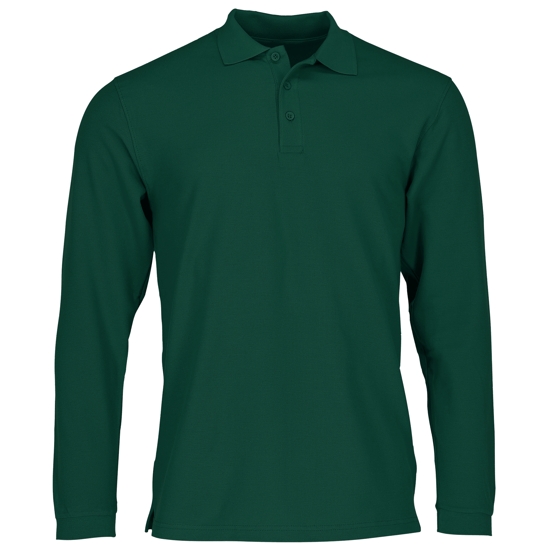 Fruit of the Loom Premium Langarm Polo in Waldgrün
