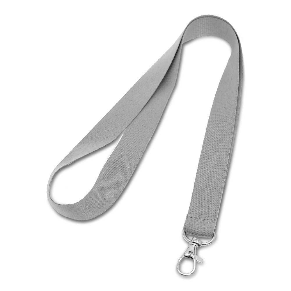 Lanyard aus Polyester mit 20mm Breite | Lariat – Hellgrau