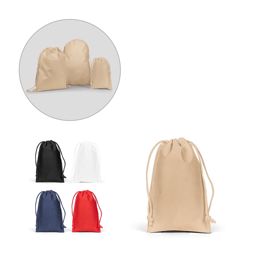 Kleiner Geschenkbeutel aus Vliesstoff (60 g/m²) | Gift Bag S – Schwarz, Ansicht 3