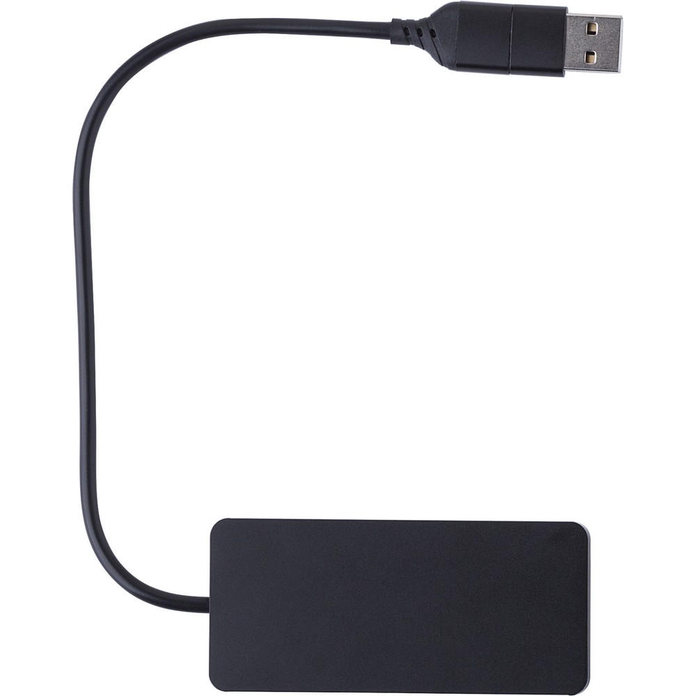 USB- und USB-Typ-C-Hub in Schwarz, Ansicht 2