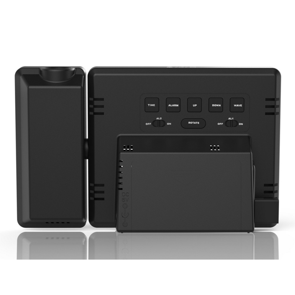 Uhr und Wecker mit Projektor Hama Plus Charge in Schwarz, Ansicht 3
