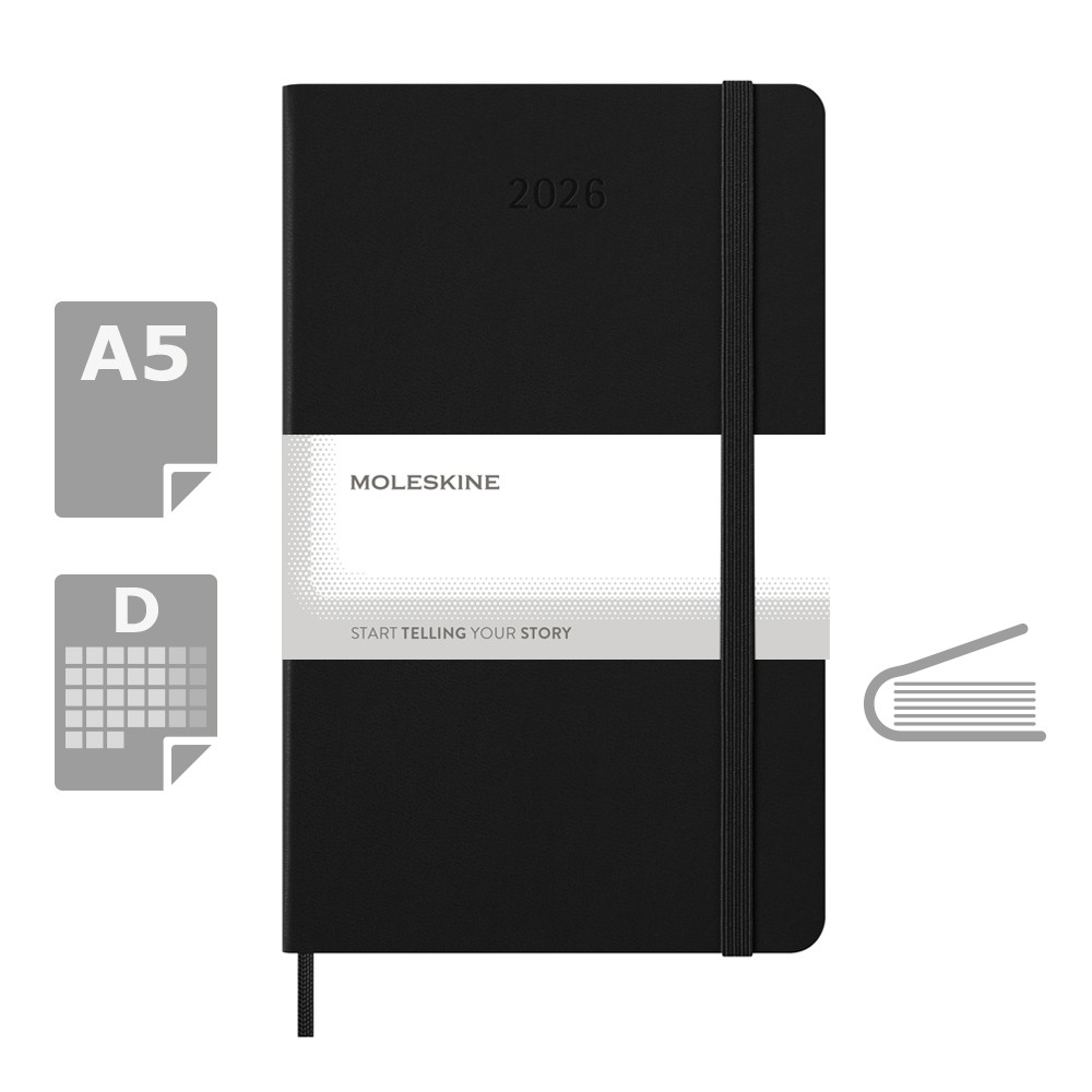 MOLESKINE Tageskalender in Schwarz