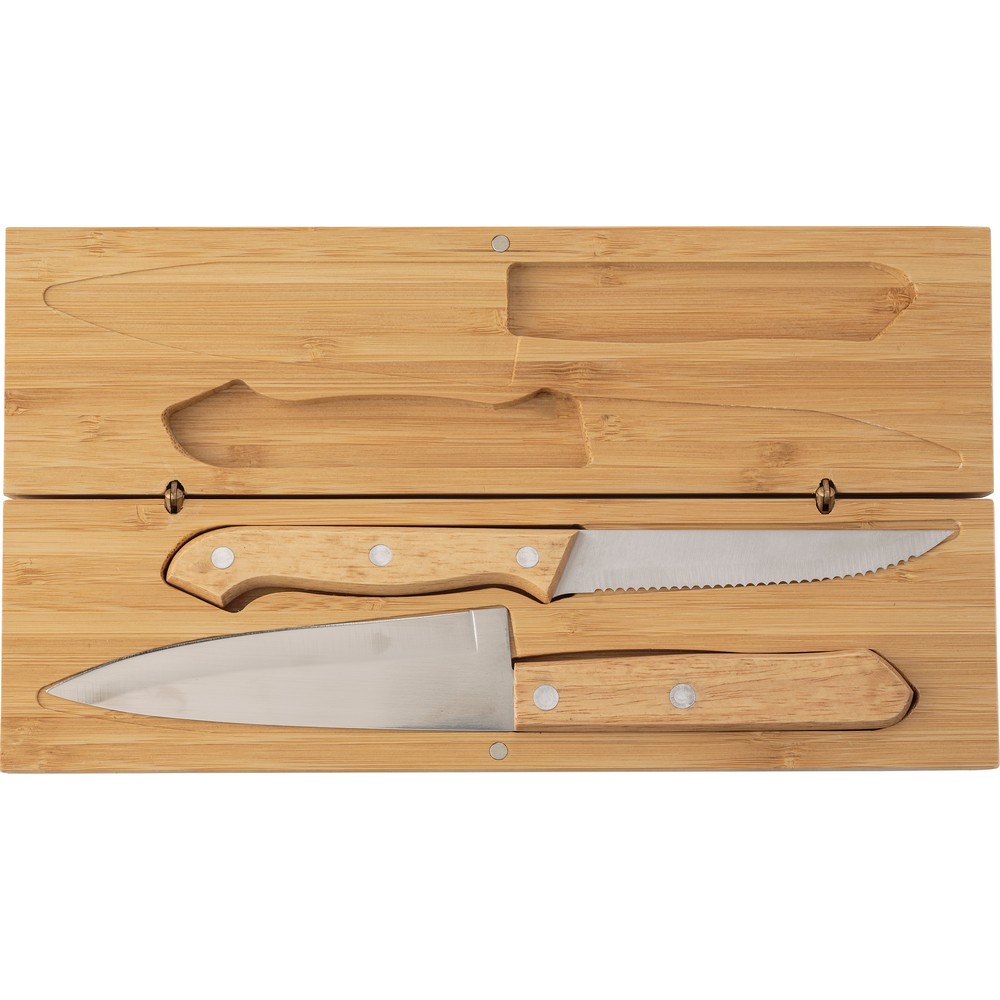 Messer Set aus Bambus in Braun, Ansicht 5