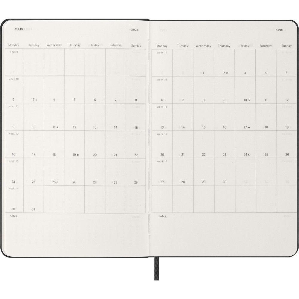 MOLESKINE Wochenkalender in Schwarz, Ansicht 7