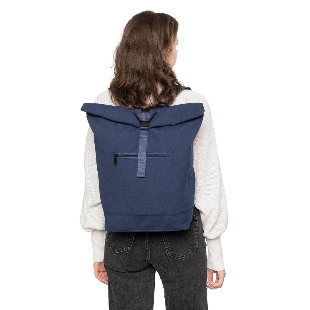 Aufrollbarer Rucksack in Blau, Ansicht 6