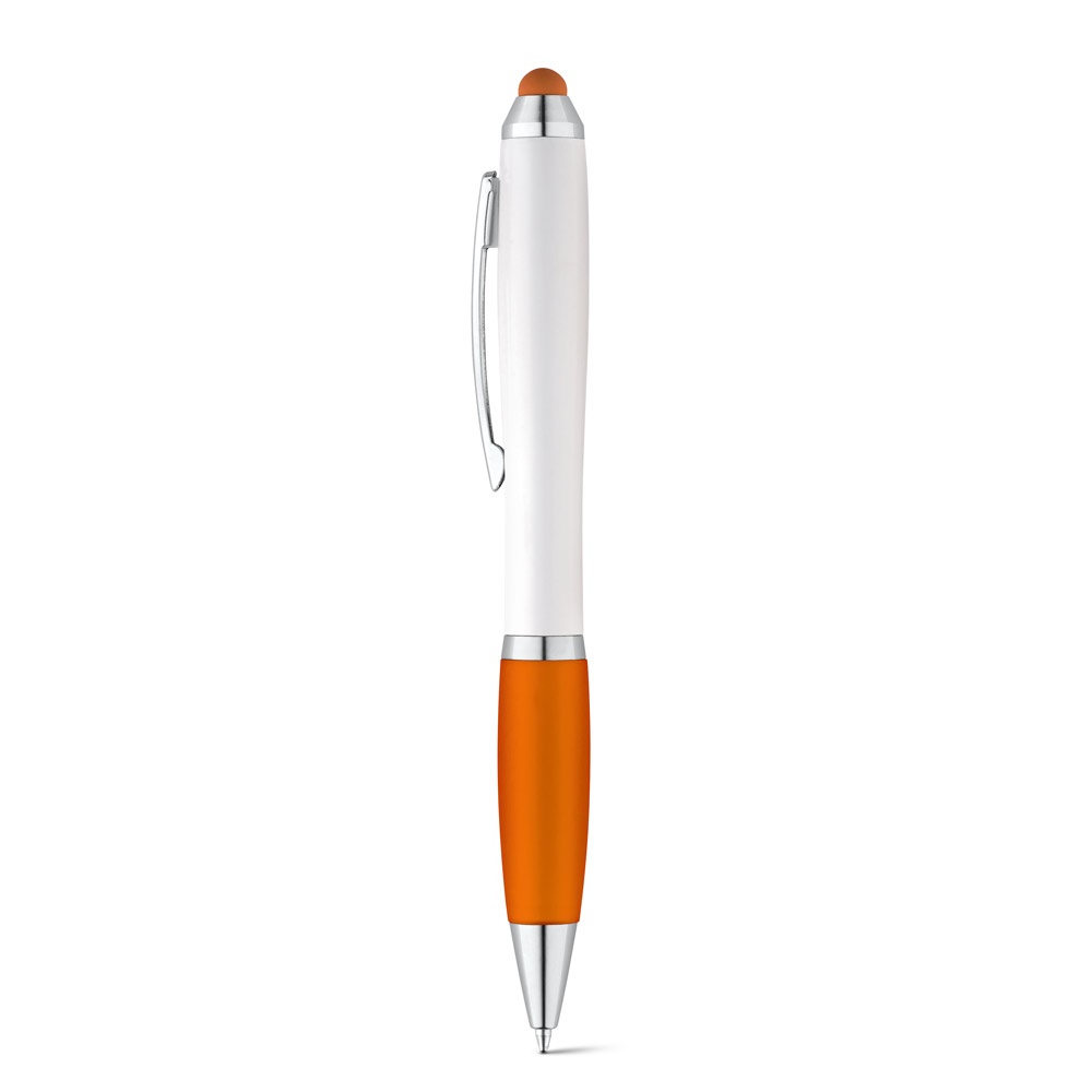 Kugelschreiber mit Drehmechanik und Metallclip | Sans – Orange
