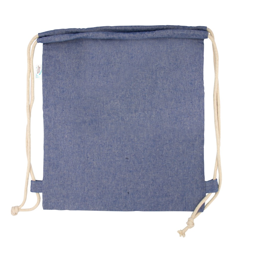 B'RIGHT Kordelzugbeutel aus recycelter Baumwolle und recyceltem Polyester | Jose in Blau, Ansicht 4