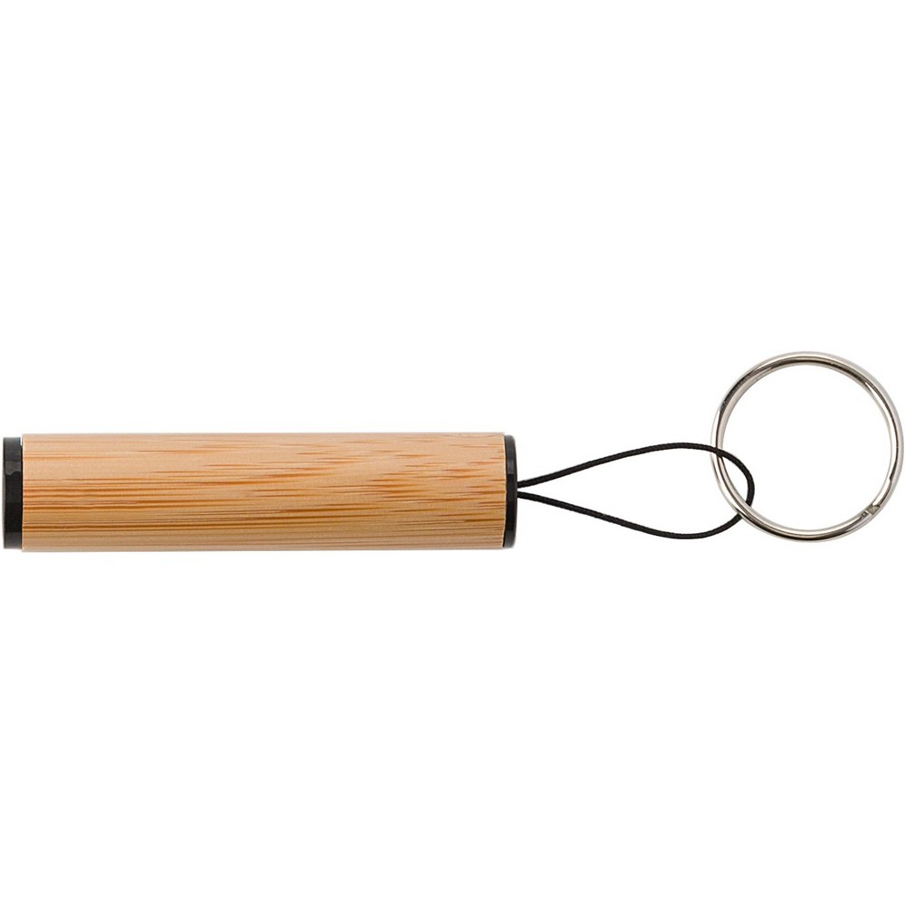 Schlüsselanhänger aus Bambus, LED-Lampe in Braun, Ansicht 2