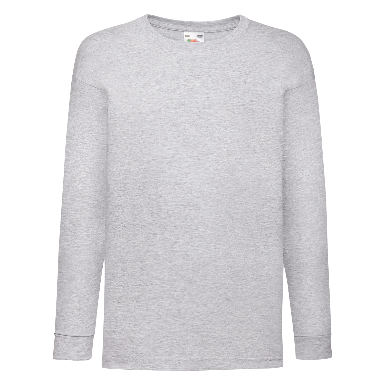 Fruit of the Loom Kinder Valueweight Long Sleeve T-Shirt in Graumeliert