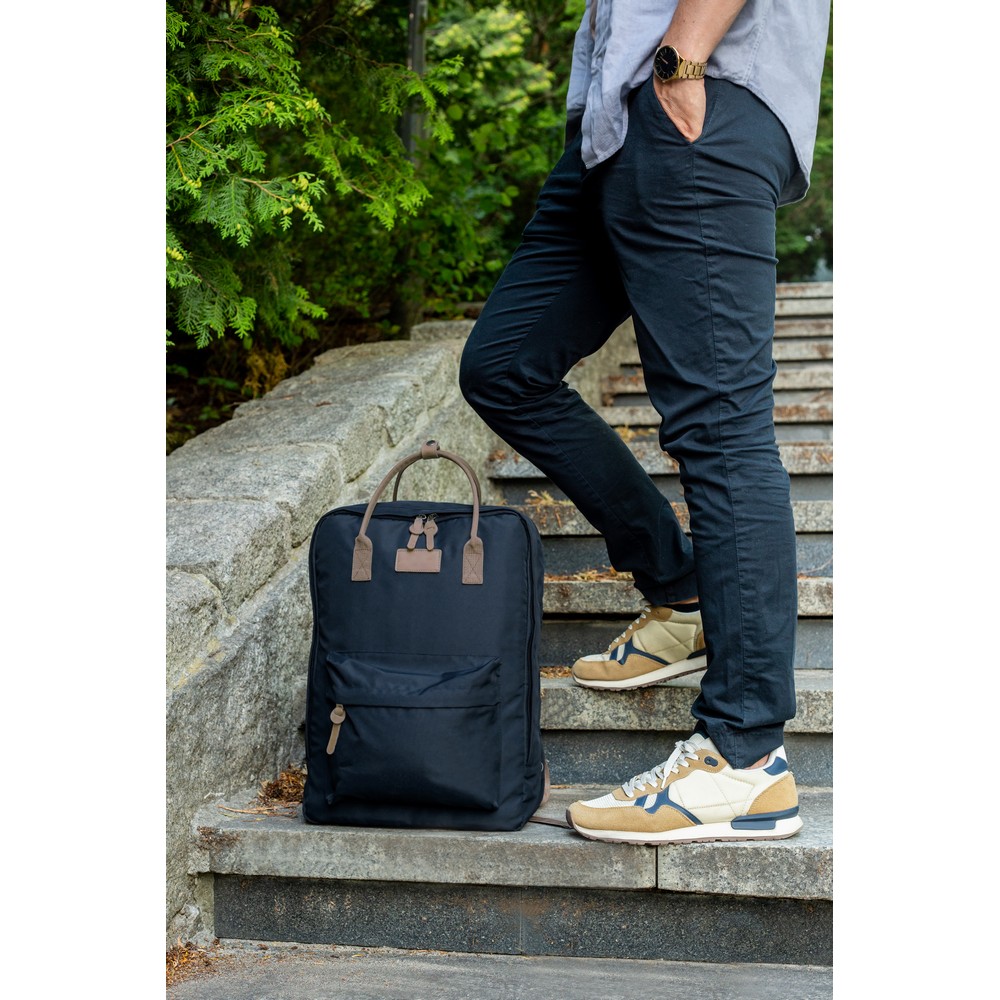 B'RIGHT Laptop-Rucksack 15,6", aus RPET | Finlay in Dunkelblau, Ansicht 9