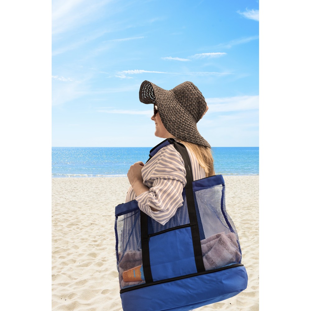 RPET Strandtasche, Einkaufstasche, Kühltasche | Maxwell in Grau, Ansicht 2