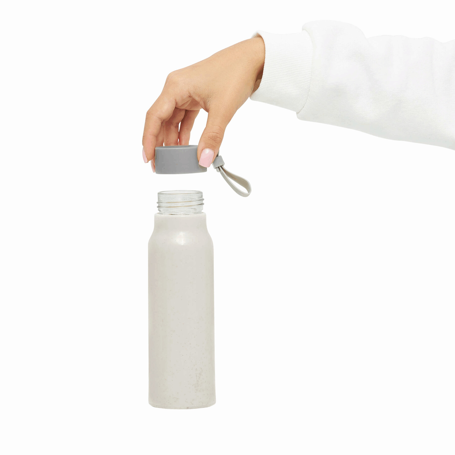 Glas-Trinkflasche mit Ummantelung | Mecozi Drink