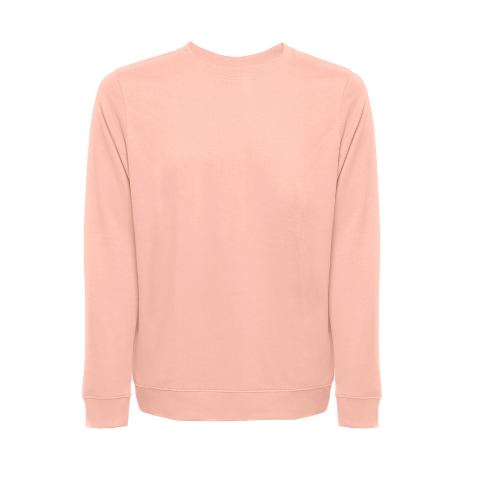 Sweatshirt (unisex) aus italienischem Frottee ohne Knopfleiste | THC Colombo – Lachs, Ansicht 2