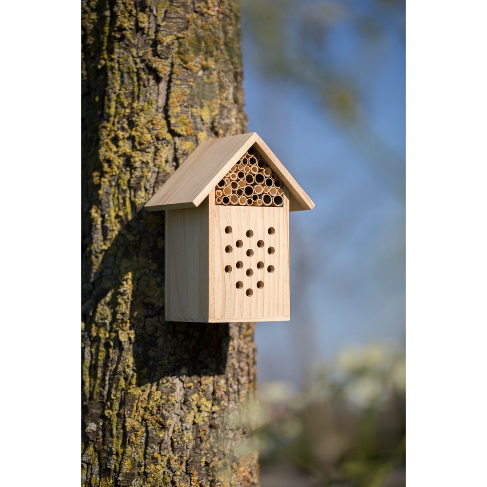 Insektenhaus aus Holz in Braun, Ansicht 2