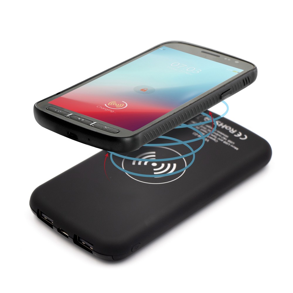 Mauro Conti Powerbank 8000 mAh, Wireless Ladegerät 5W | Eric in Schwarz, Ansicht 5