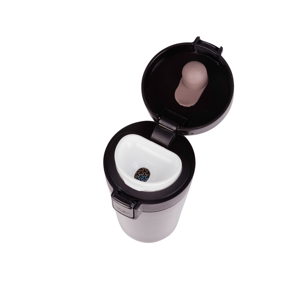 Thermobecher 300 ml mit Sieb zum Auffangen des Bodensatzes | Laura in Schwarz, Ansicht 3