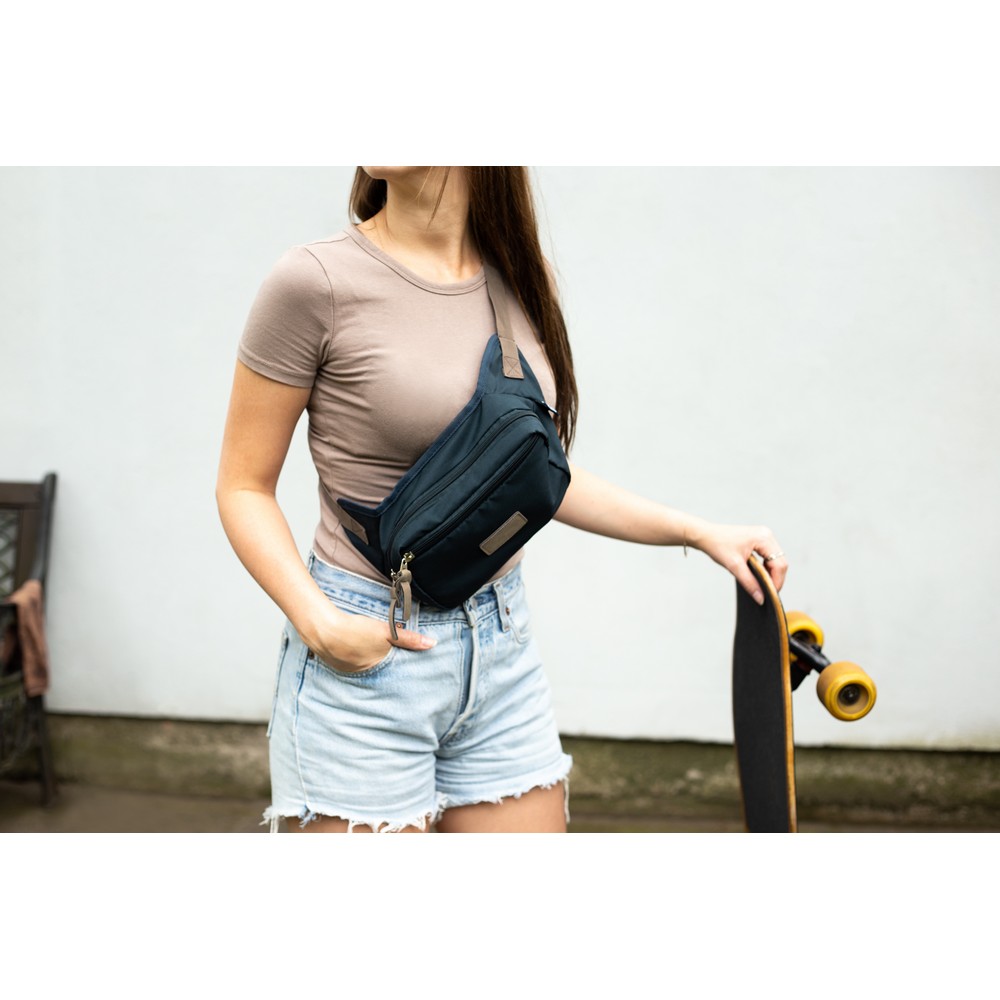 B'RIGHT Gürteltasche aus RPET | Roudeline in Dunkelblau, Ansicht 8