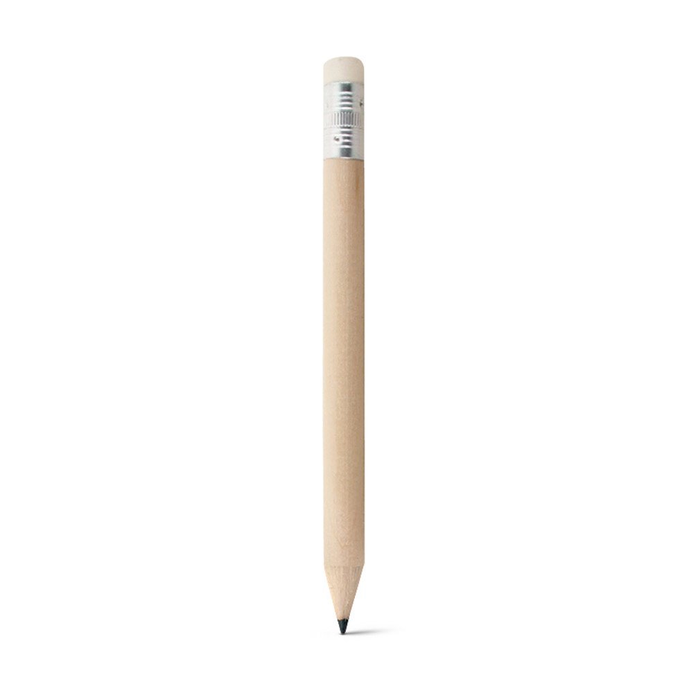 Mini-Bleistift mit Radiergummi und Härtegrad HB | Barter – Naturhell