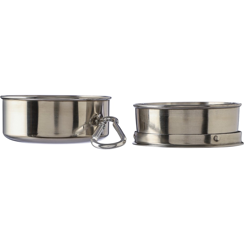 Faltbarer Reisebecher 220 ml in Silber, Ansicht 4