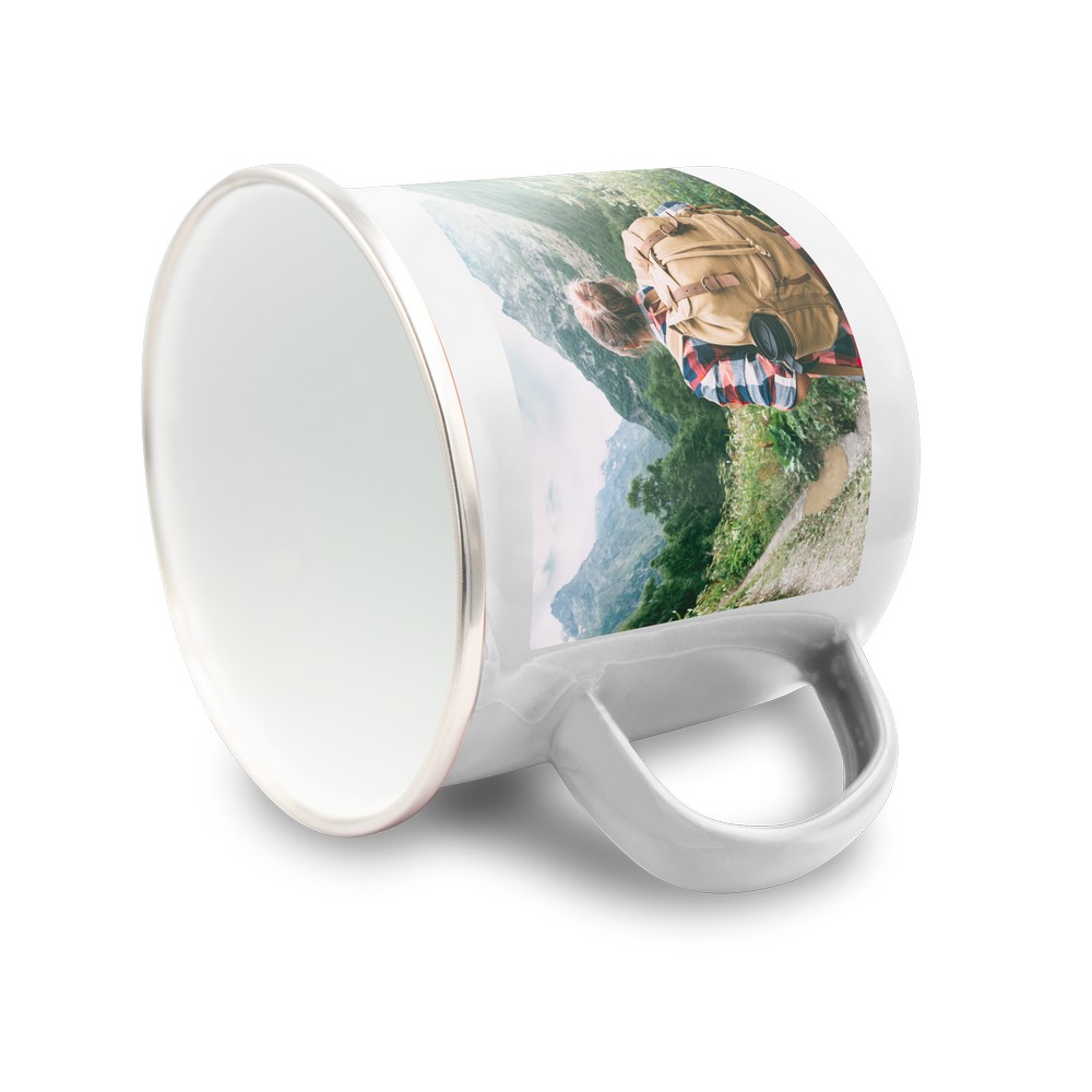 Emaillierter Becher 360 ml | Sandra in Weiß