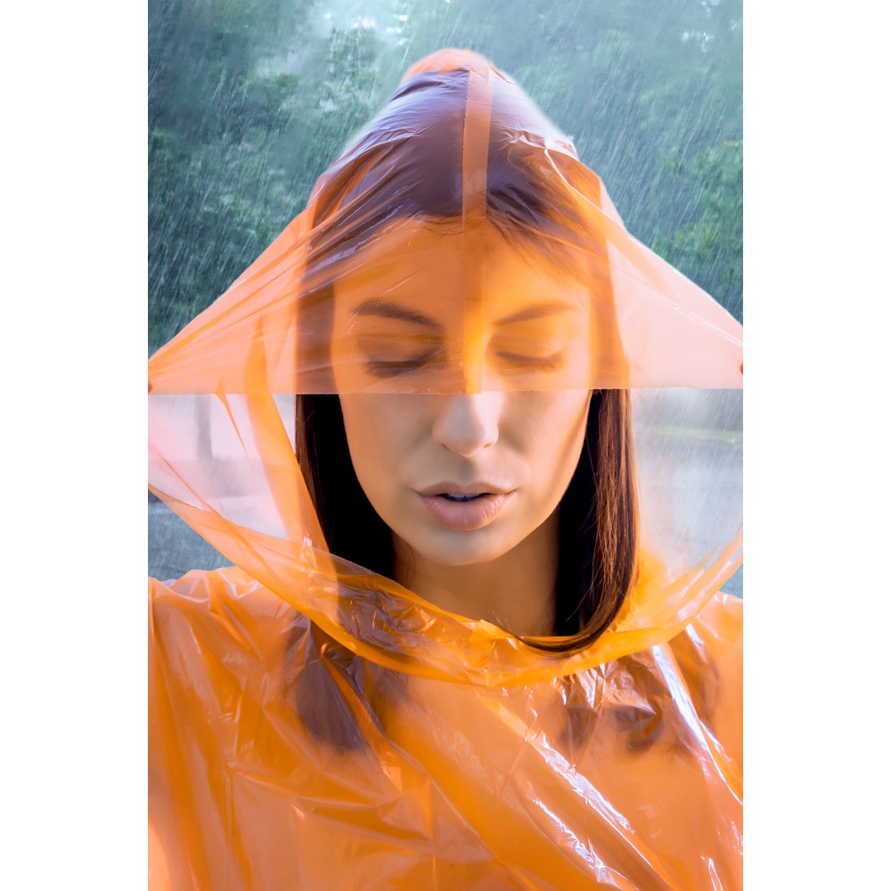 Regenponcho | Sandra – Rot, Ansicht 3