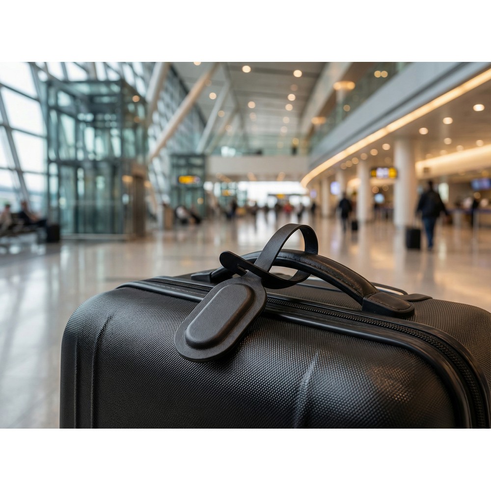 Kofferanhänger mit Tracker in Schwarz, Ansicht 2