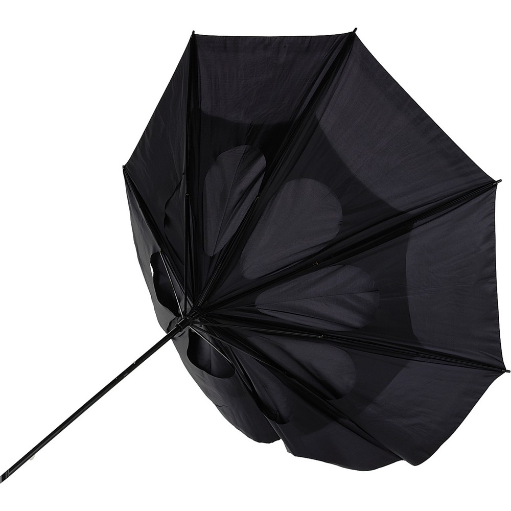 Regenschirm, Sturmsicherung, manuell in Schwarz, Ansicht 3