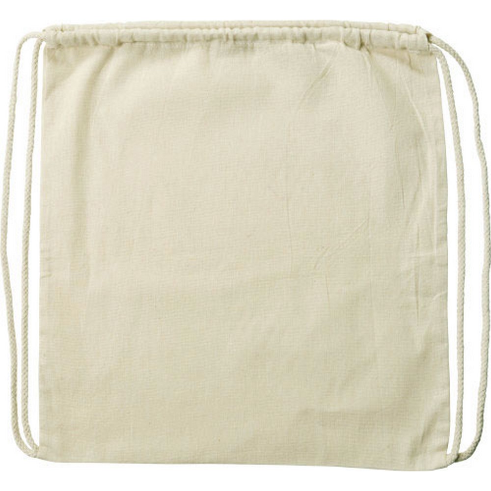 Beutel aus Baumwolle mit Kordel in Beige, Ansicht 2