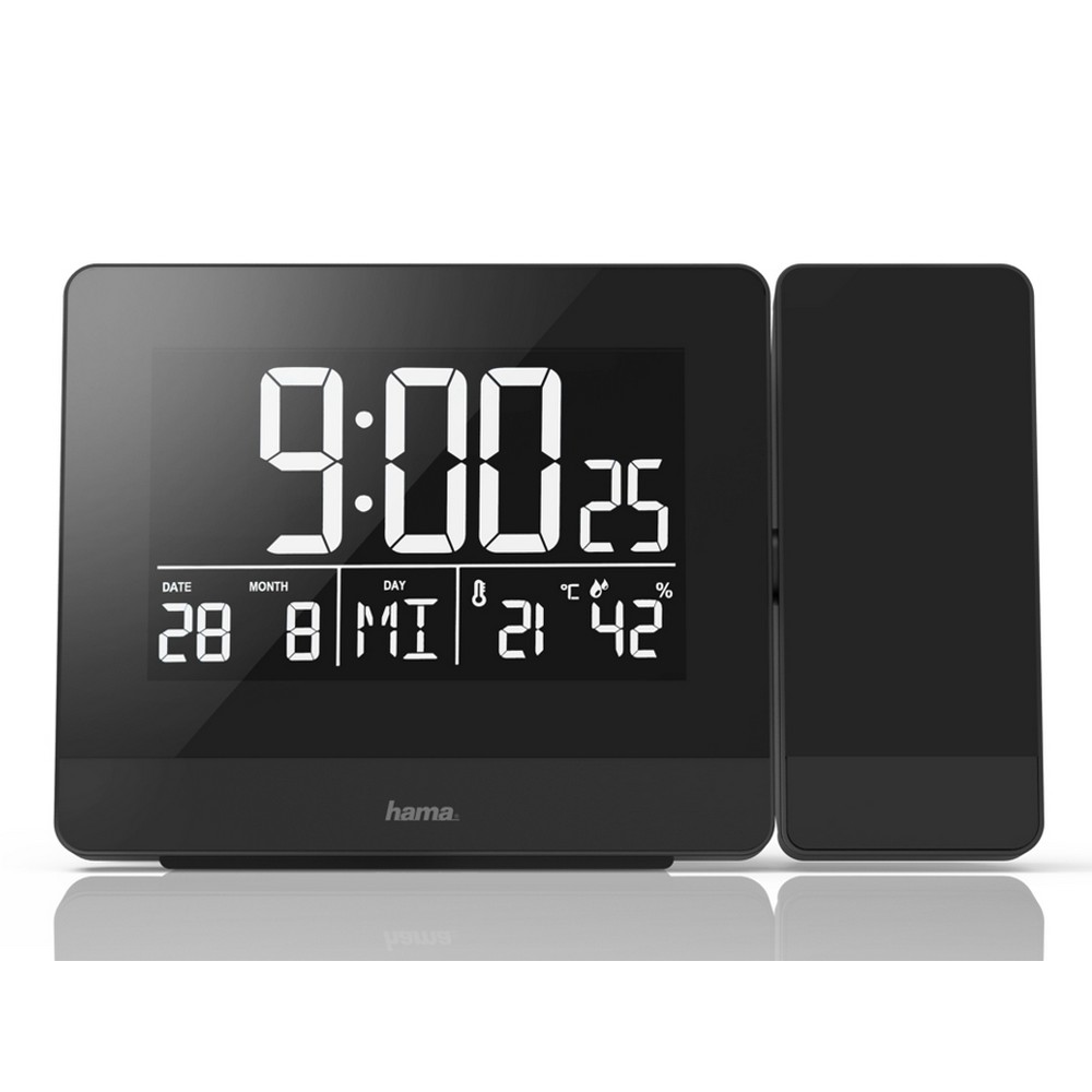 Uhr und Wecker mit Projektor Hama Plus Charge in Schwarz, Ansicht 7