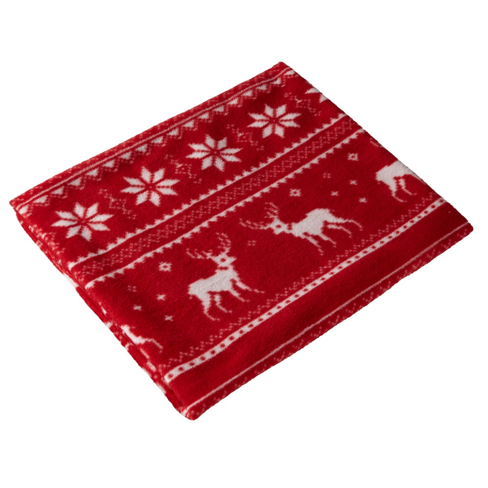 Fleece-Decke in Rot, Ansicht 4