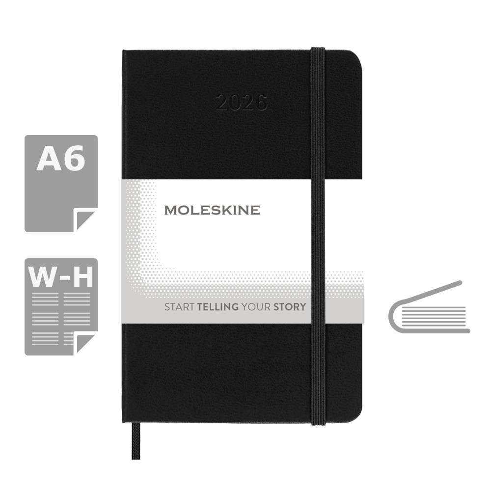 MOLESKINE Wochenkalender in Schwarz