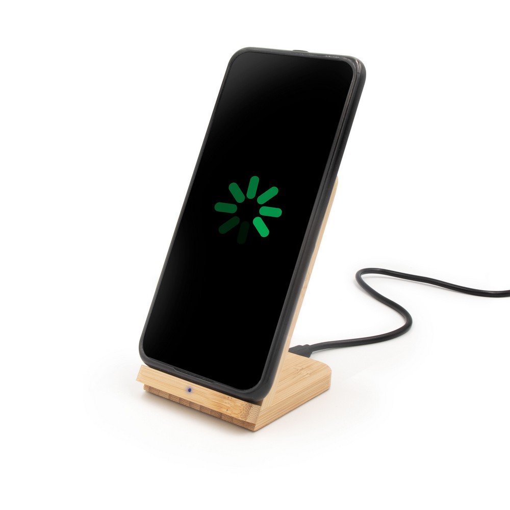 B'RIGHT Wireless Bambus-Ladegerät 10W, Telefonständer | Wilder in Holz, Ansicht 7