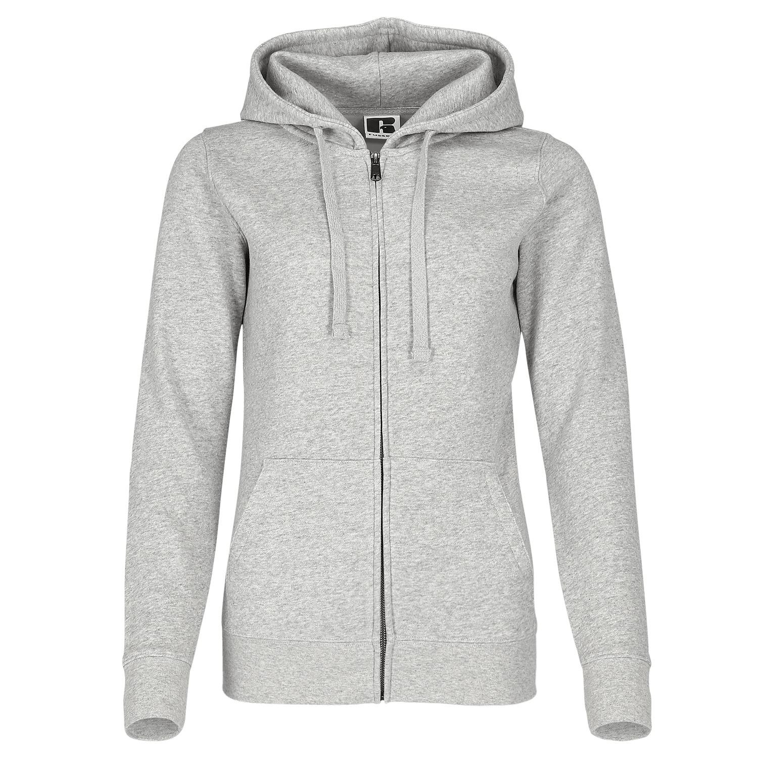 Russell Damen Authentic Zipped Hood Jacket in Light Oxford