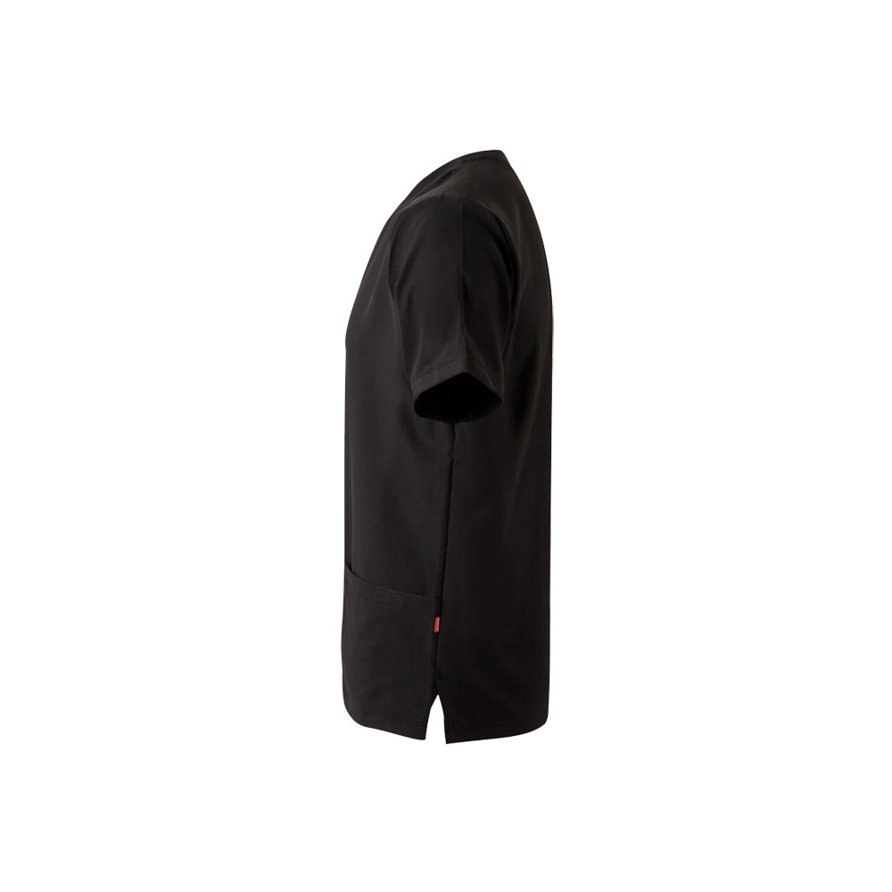 Kurzarm-Tunika (140 g/m²), aus 100 % Mikrofaser | VL Flora – Schwarz, Ansicht 4