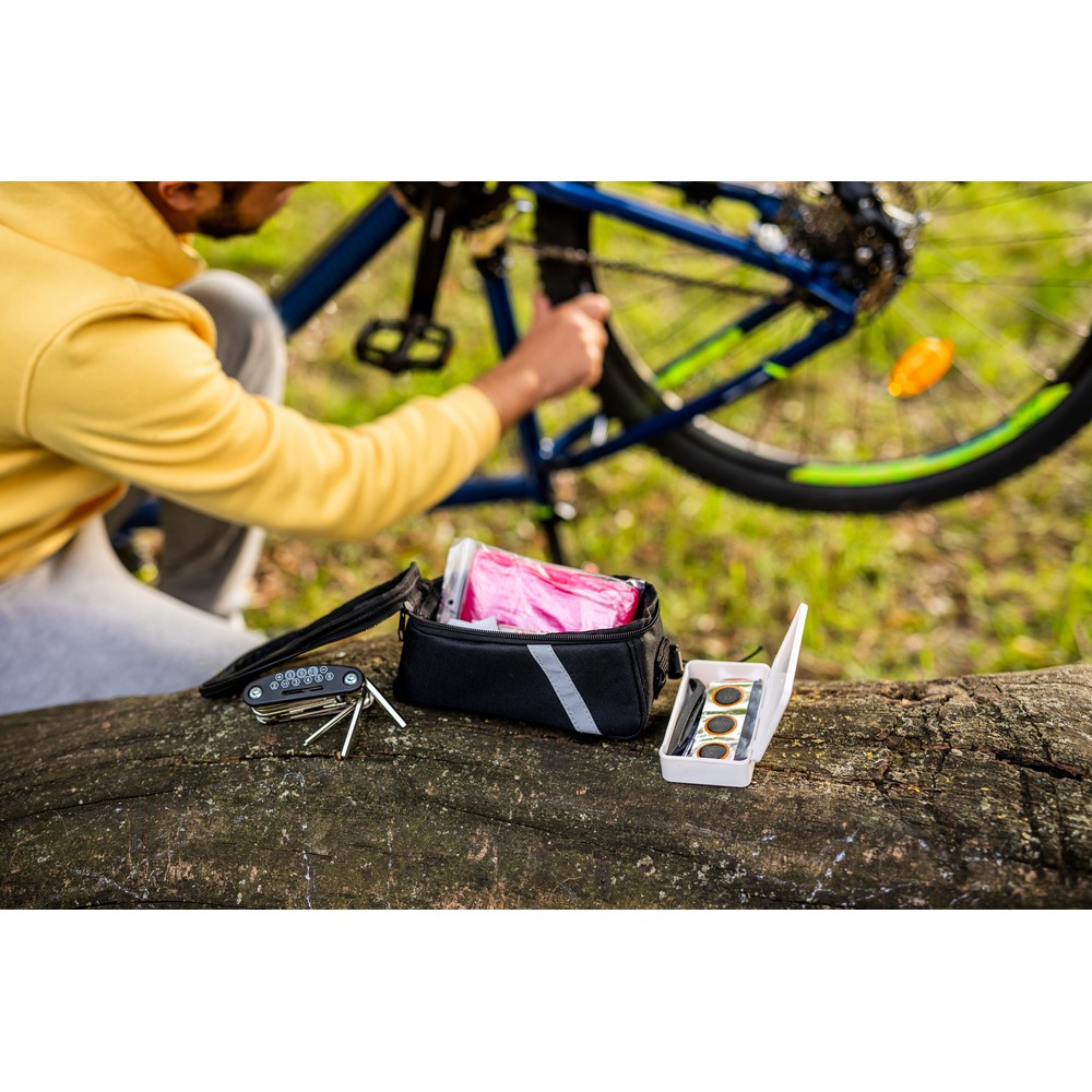 Fahrradtasche mit Zubehör | Fabio in Schwarz, Ansicht 2