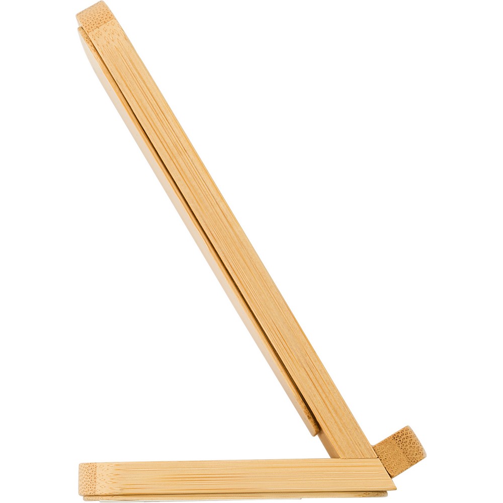 Wireless Bambus-Ladegerät 5W, Telefonständer in Holz, Ansicht 6