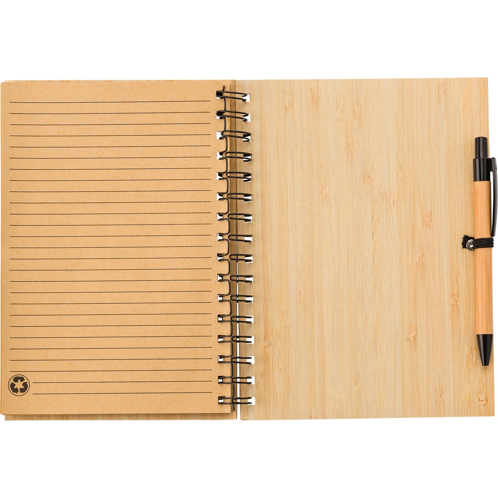 Bambus A5 Notizbuch, Stift in Holz, Ansicht 7