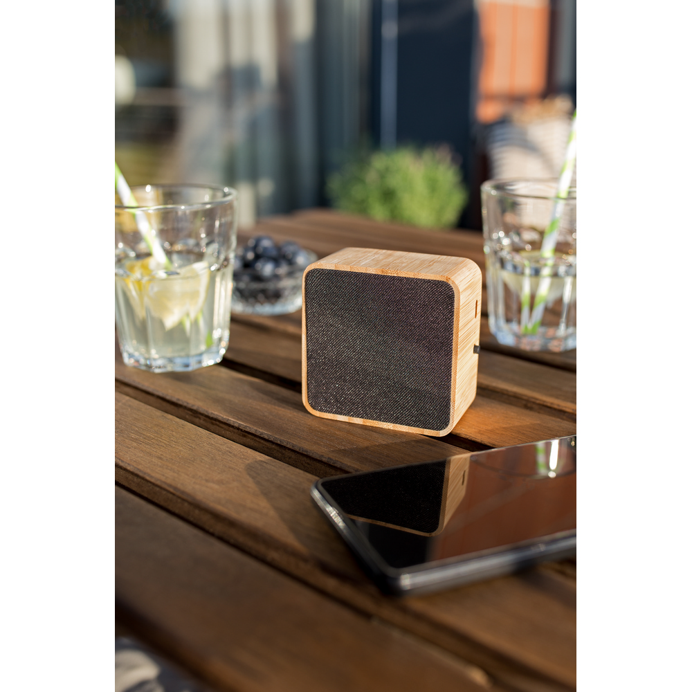 Wireless Lautsprecher aus Bambus 3W B'RIGHT, Solarpanel | Androwe in Holz, Ansicht 13