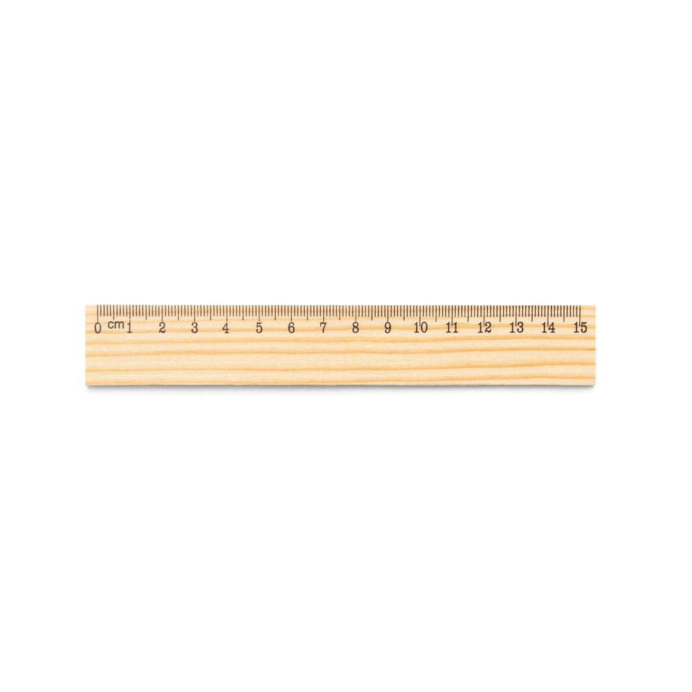Lineal aus Kiefernholz mit 15 cm Skala | Wesley 15 – Naturhell