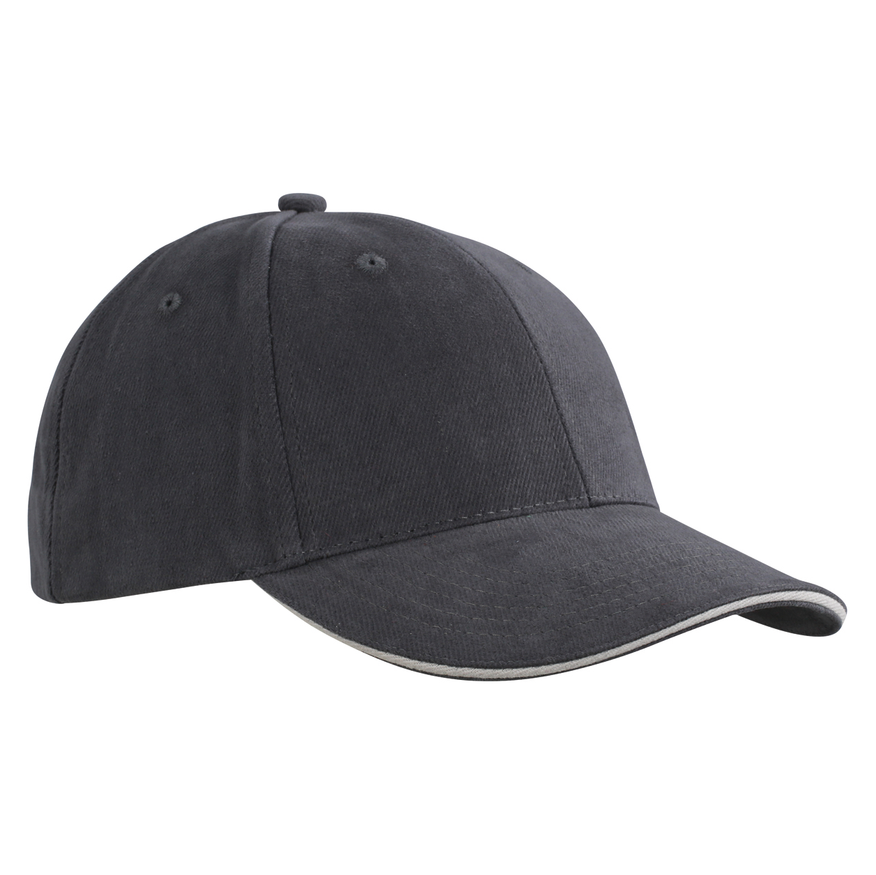 6 Panel Sandwich Cap in Graphit/Hellgrau